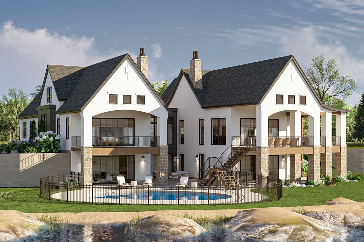 Plan 623462DJ: European-Style Lake House Plan with Optionally Finished Lower Level - 2494 Sq Ft - Image #9 - European, Transitional