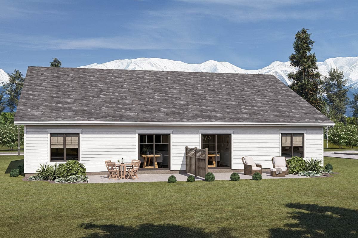 Plan 623463DJ: One-Story Craftsman Duplex with Matching 2-Bed Units Under 1250 Sq Ft - Image #10 - Country, Craftsman
