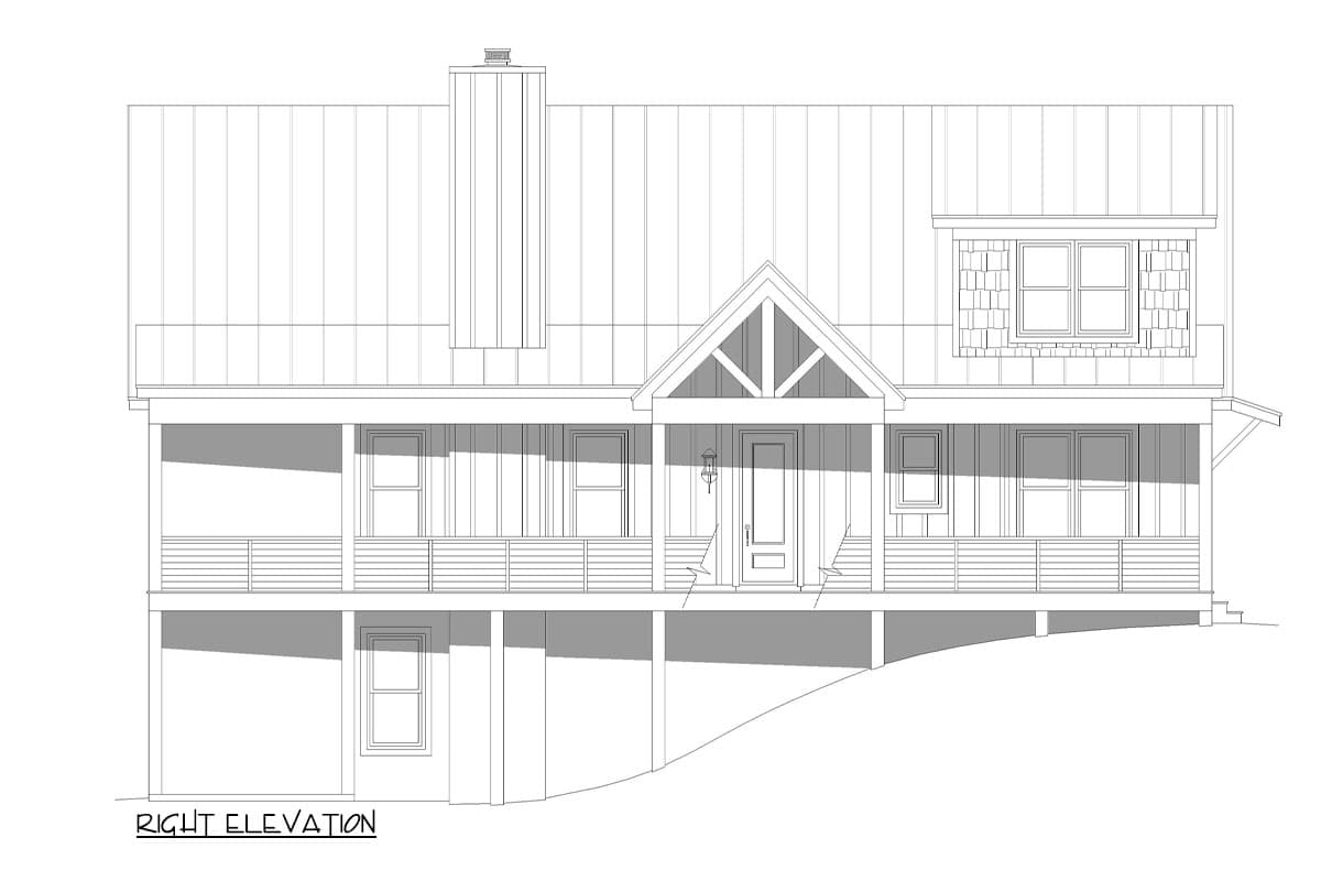 Plan 680498VR: 5 to 6 Bedroom Mountain House Plan with Wrap Around Porch - 4068 Sq Ft - Image #5 - Country, Craftsman, Mountain