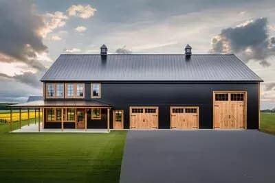 3-Bed Barndominium House Plan with Oversized Garage - 2882 Sq Ft