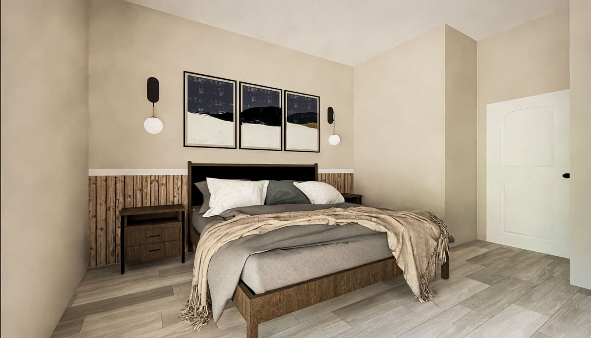 Plan 400026FTY: 3-Bed Barndominium House Plan with Finished Upstairs Bonus Space - 2528 Sq Ft - Image #16 - Barndominium, Country
