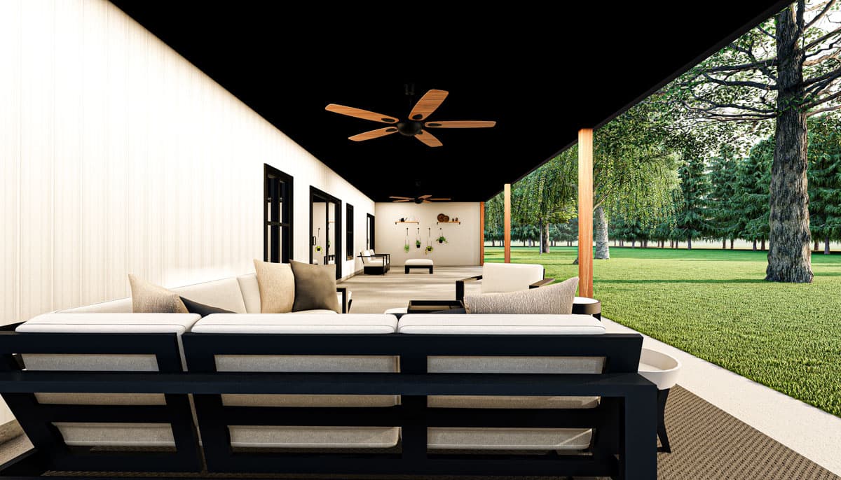 Plan 400026FTY: 3-Bed Barndominium House Plan with Finished Upstairs Bonus Space - 2528 Sq Ft - Image #7 - Barndominium, Country