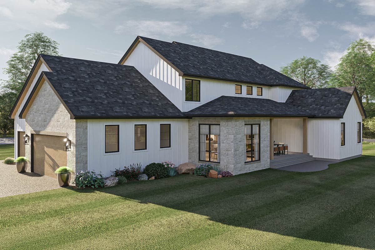 Plan 623465DJ: Two-Story Transitional Farmhouse Plan with Main Level Master - 3571 Sq Ft - Image #16 - Contemporary, Farmhouse, Modern Farmhouse, Transitional