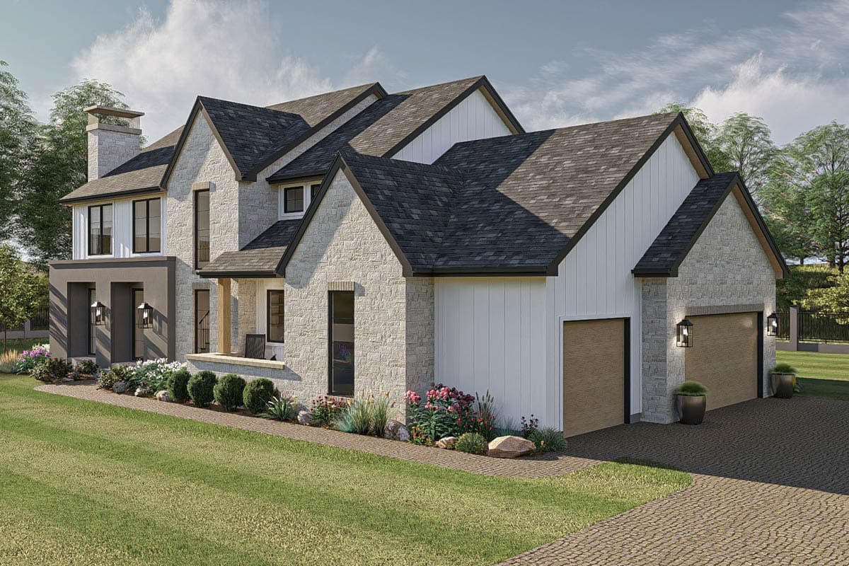 Plan 623465DJ: Two-Story Transitional Farmhouse Plan with Main Level Master - 3571 Sq Ft - Image #17 - Contemporary, Farmhouse, Modern Farmhouse, Transitional