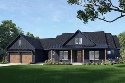 Single-Story Modern Farmhouse with Formal Dining Room - 2259 Sq Ft
