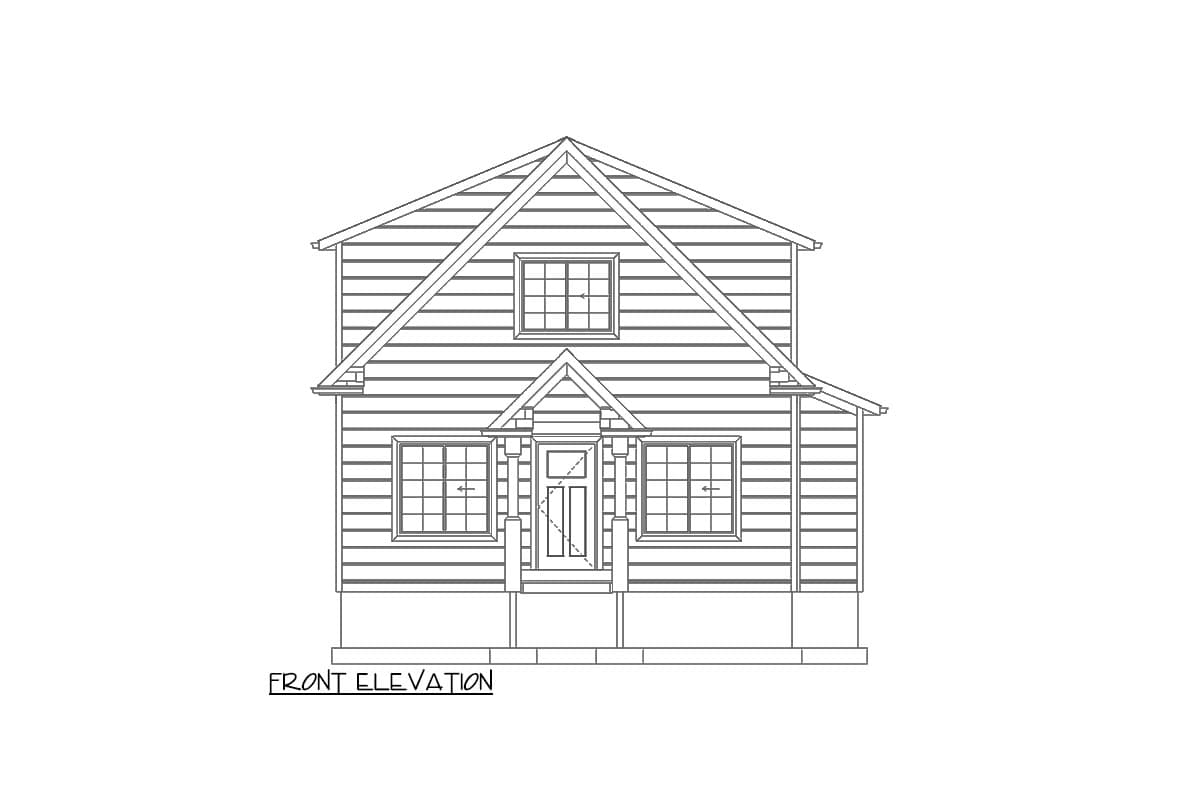 Plan 61564UT: Traditional Country ADU House Plan with 2 Beds - 1310 Sq Ft - Image #12 - Country, Traditional