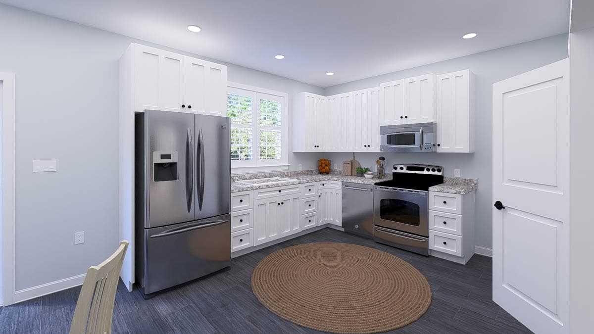 Plan 61564UT: Traditional Country ADU House Plan with 2 Beds - 1310 Sq Ft - Image #10 - Country, Traditional