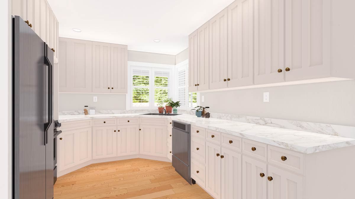 Plan 61565UT: 3-Bed Traditional Ranch House Plan with Clustered Bedrooms - 1479 Sq Ft - Image #6 - Ranch, Traditional