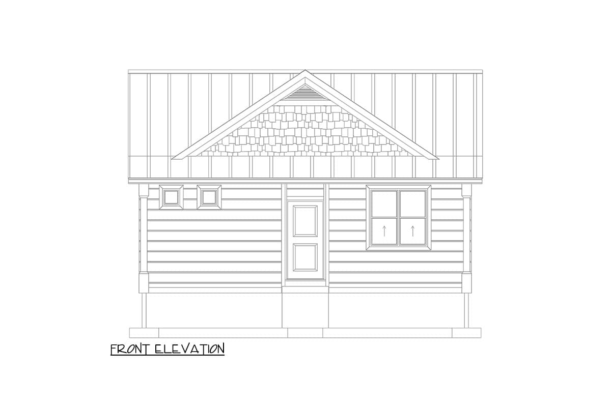 Plan 61567UT: 1-Bed ADU House Plan Under 700 Sq Ft - Image #11 - Country, Traditional