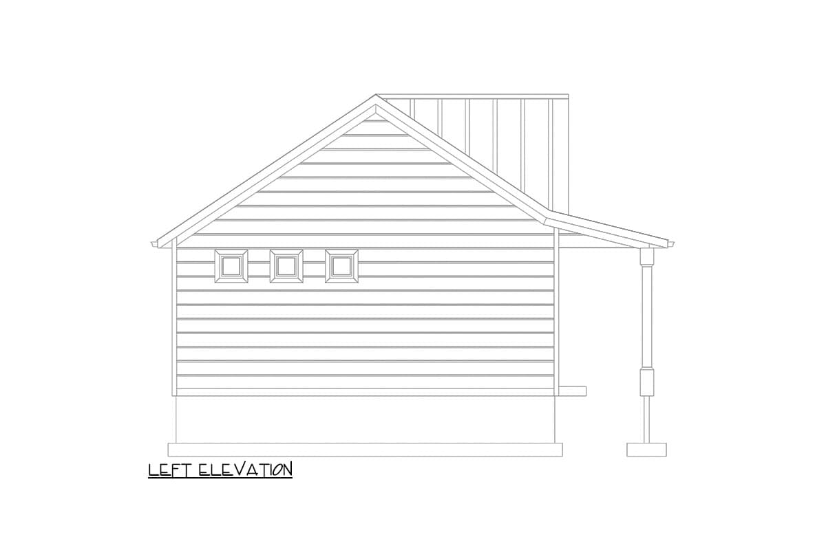 Plan 61567UT: 1-Bed ADU House Plan Under 700 Sq Ft - Image #12 - Country, Traditional