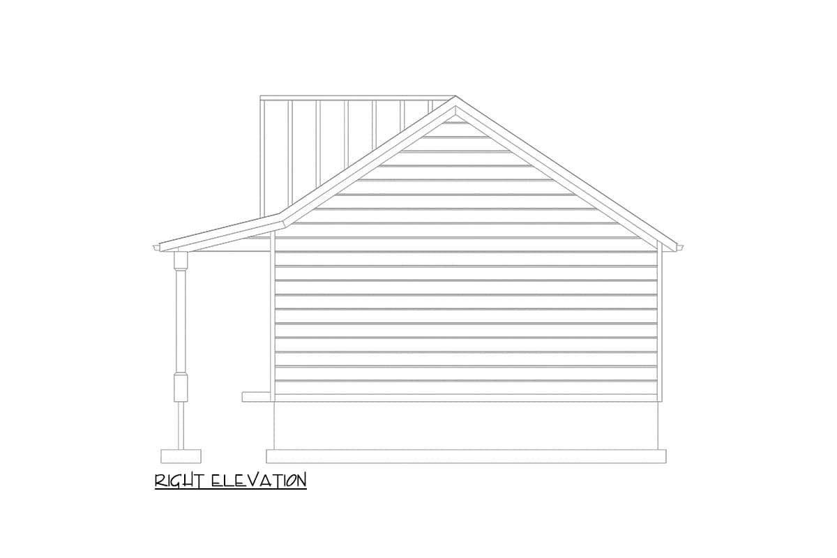 Plan 61567UT: 1-Bed ADU House Plan Under 700 Sq Ft - Image #14 - Country, Traditional