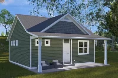 1-Bed ADU House Plan Under 700 Sq Ft