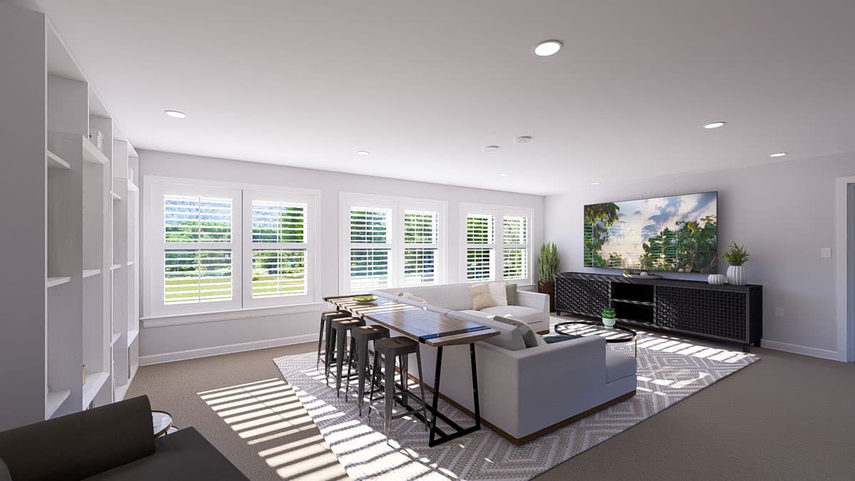 Plan 61570UT: Traditional 4-Car Garage with Second-Floor Apartment -  1414 Sq Ft - Image #10 - Country, Traditional