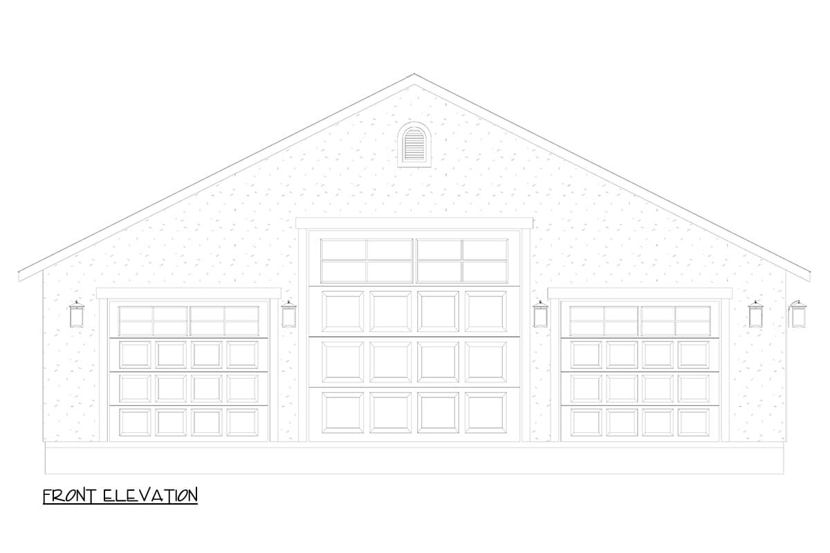 Plan 61572UT: 1700 Square Foot Detached Garage with RV Bay - Image #6 - Traditional