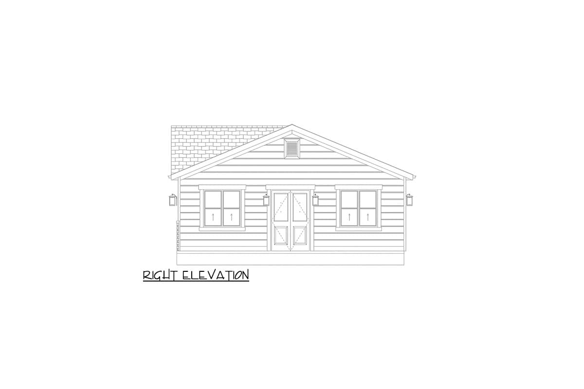 Plan 61574UT: 1600 Square Foot Detached Garage with Matching Four Bays - Image #10 - Traditional