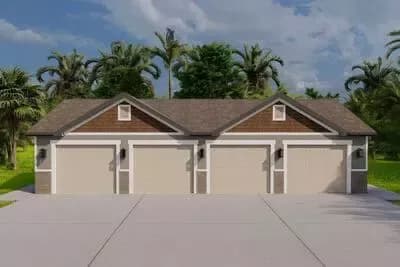 1600 Square Foot Detached Garage with Matching Four Bays