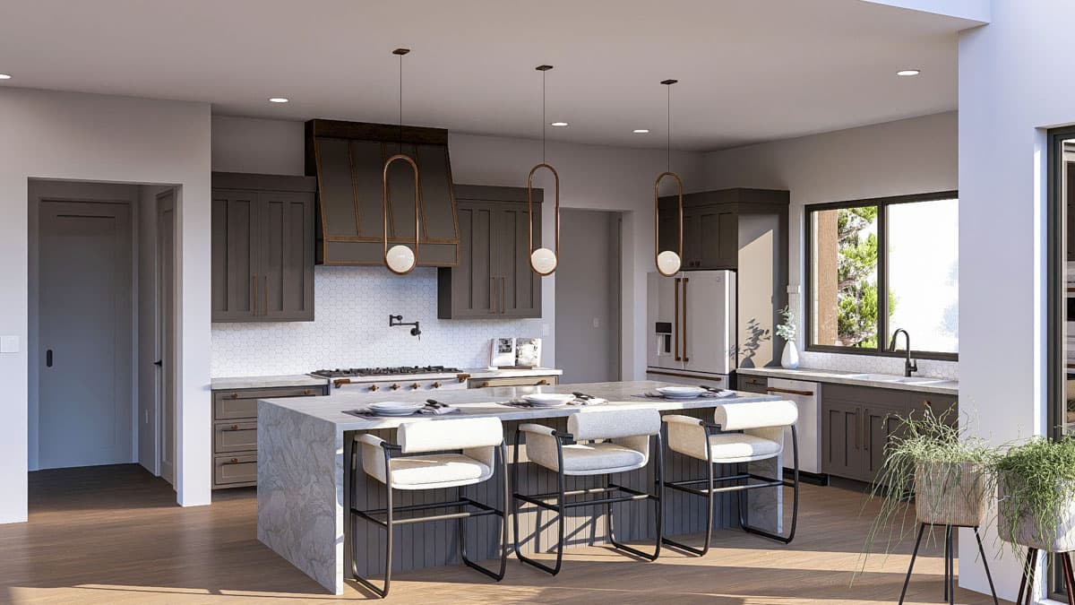 Plan 623467DJ: 3-Bed Modern Mountain House Plan with Two-Story Great Room - 3097 Sq Ft  - Image #11 - Modern, Mountain, Northwest