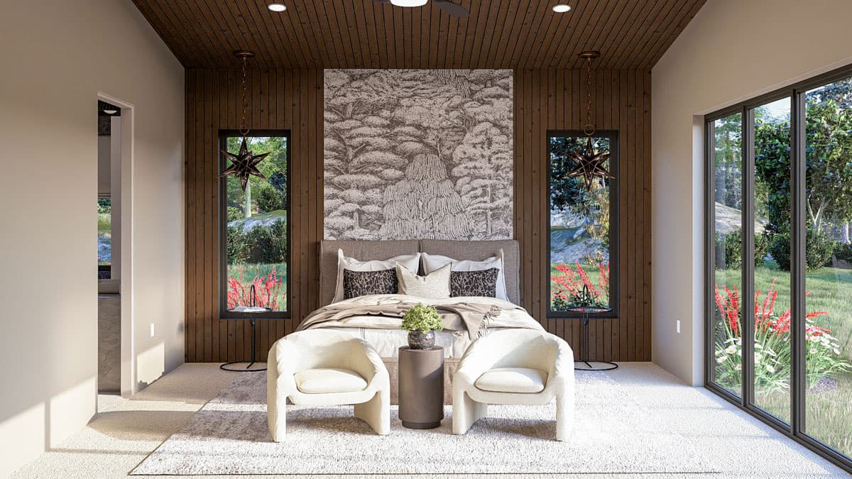 Plan 623467DJ: 3-Bed Modern Mountain House Plan with Two-Story Great Room - 3097 Sq Ft  - Image #14 - Modern, Mountain, Northwest