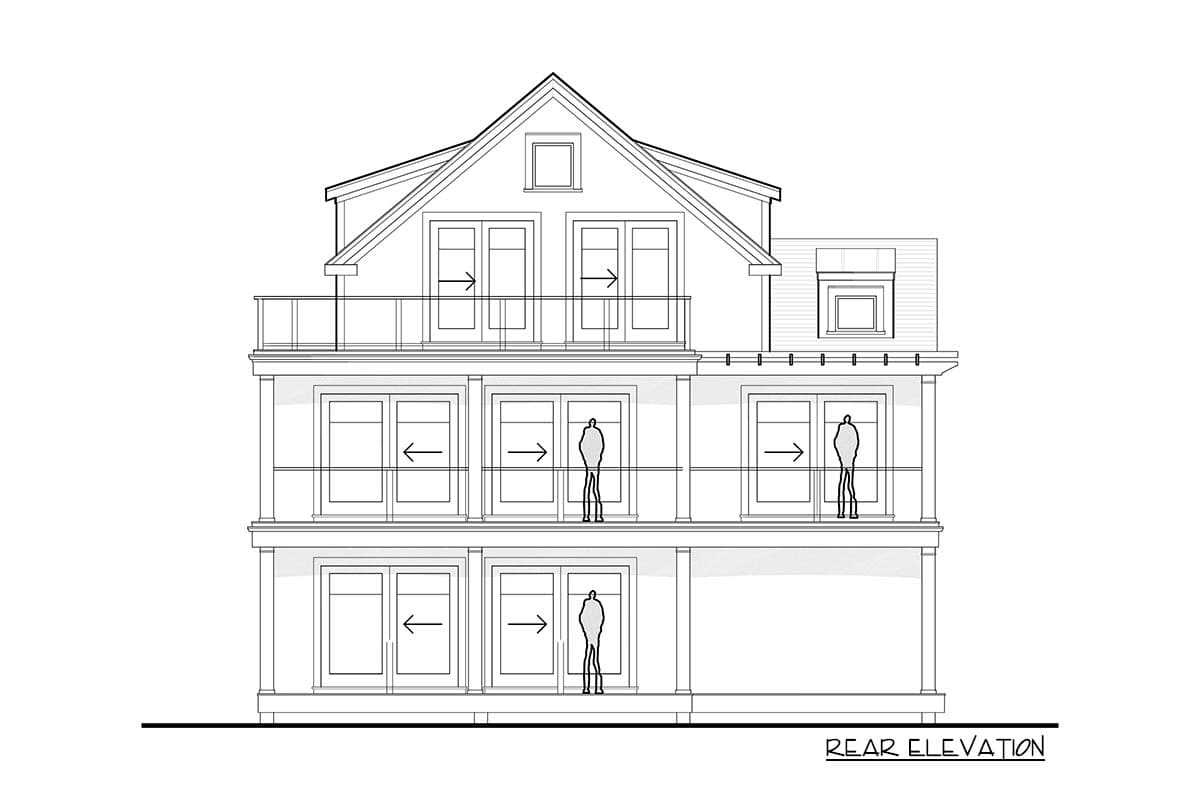 Plan 670010NEA: 3-Bed Elevated Cape House with Upside Down Floor Plan - 1659 Sq Ft - Image #5 - Cape Cod, Cottage, Low Country