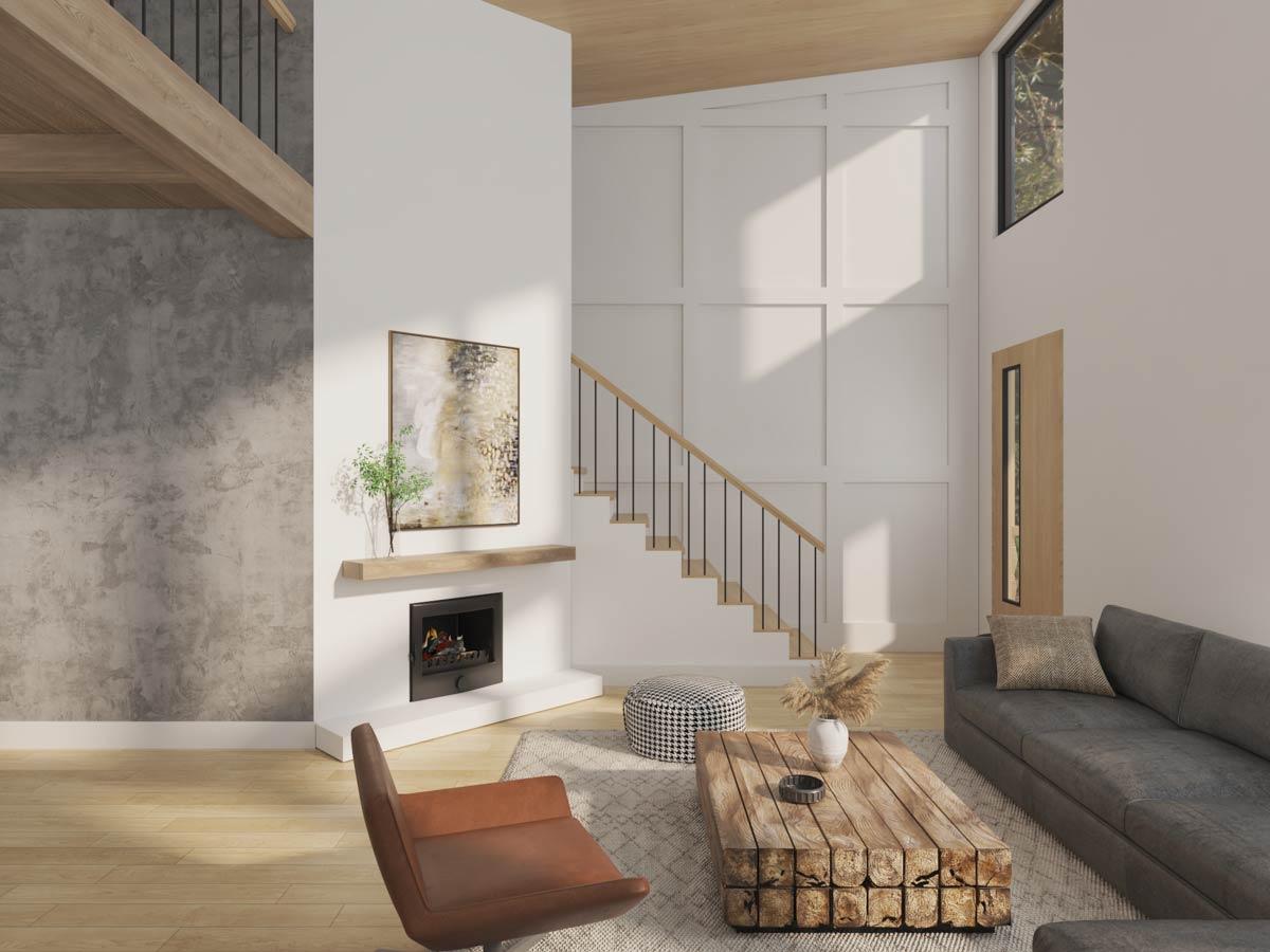 Plan 280222JWD: 1-Bed Barndominium House Plan with Two-Story Great Room - 1397 Sq Ft - Image #10 - Barndominium, Country