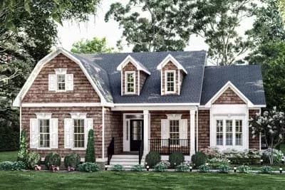 3-Bed Shingle House Plan with Home Office - 2026 Sq Ft