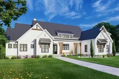 4-Bedroom New American House Plan with Bonus Room - 3236 Sq Ft