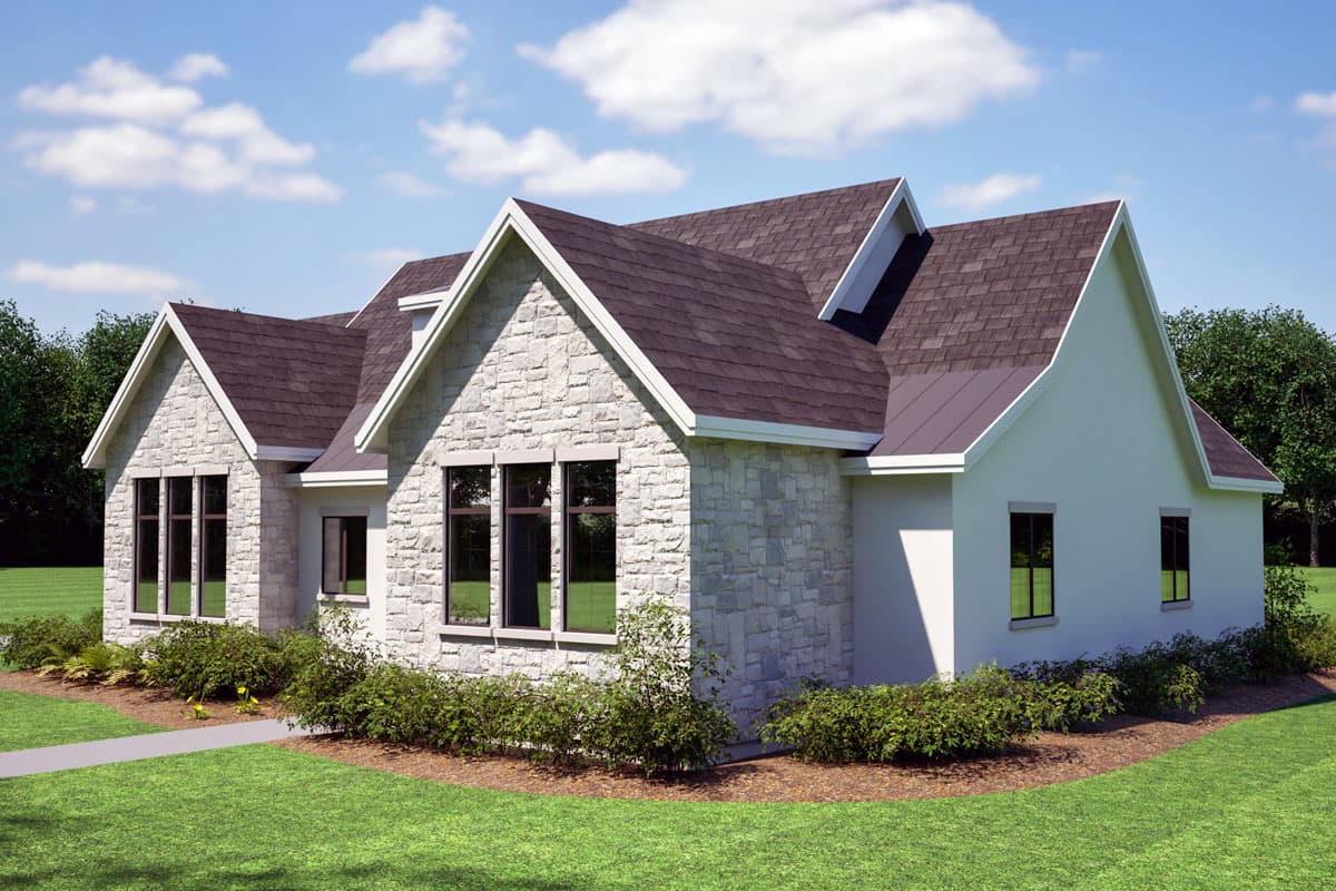 Plan 493020GNT: 3-Bed Single-Story New American House Plan with Outdoor Kitchen - 2320 Sq Ft - Image #6 - New American, Ranch