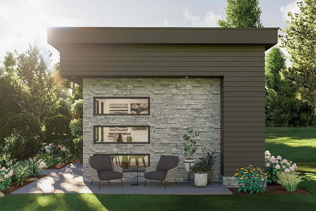 Plan 623468DJ: Contemporary ADU with 1 Bedroom - 373 Sq Ft - Image #12 - Contemporary
