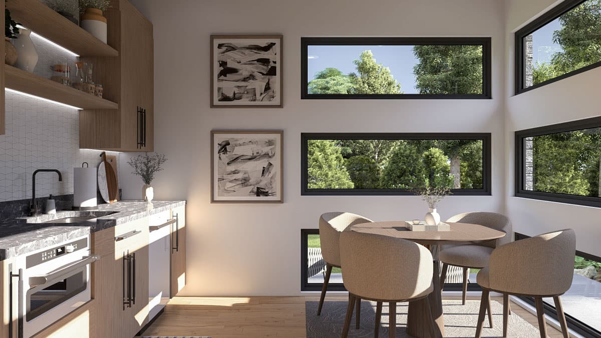 Plan 623468DJ: Contemporary ADU with 1 Bedroom - 373 Sq Ft - Image #9 - Contemporary