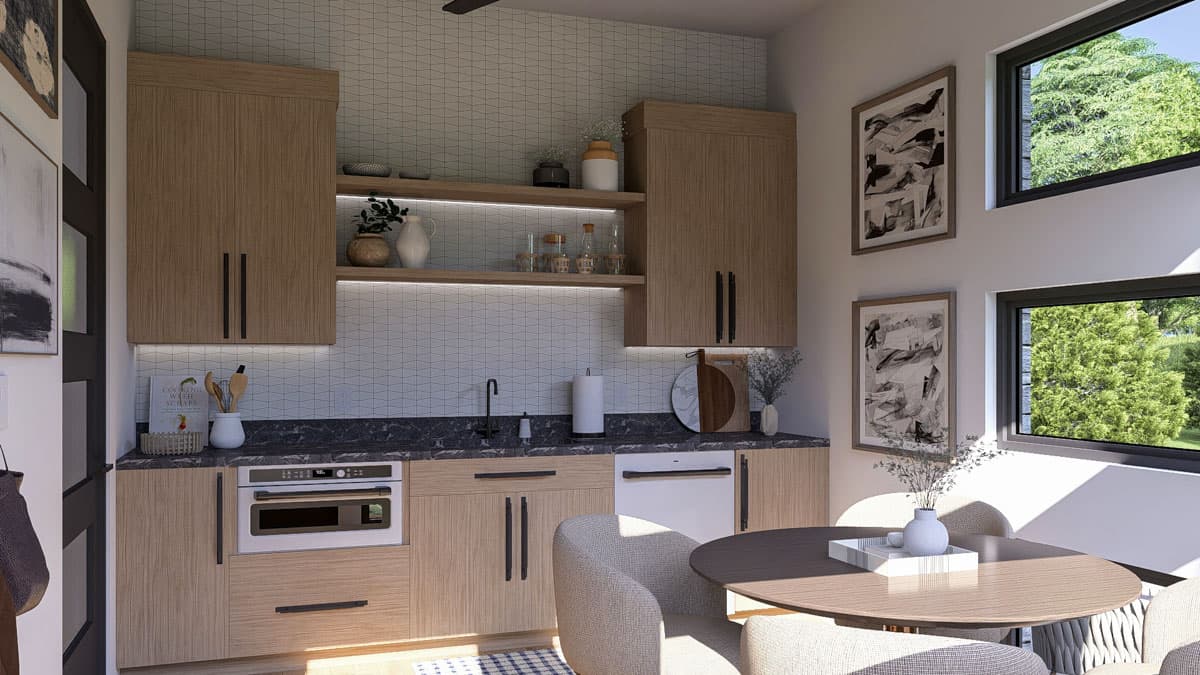 Plan 623468DJ: Contemporary ADU with 1 Bedroom - 373 Sq Ft - Image #7 - Contemporary