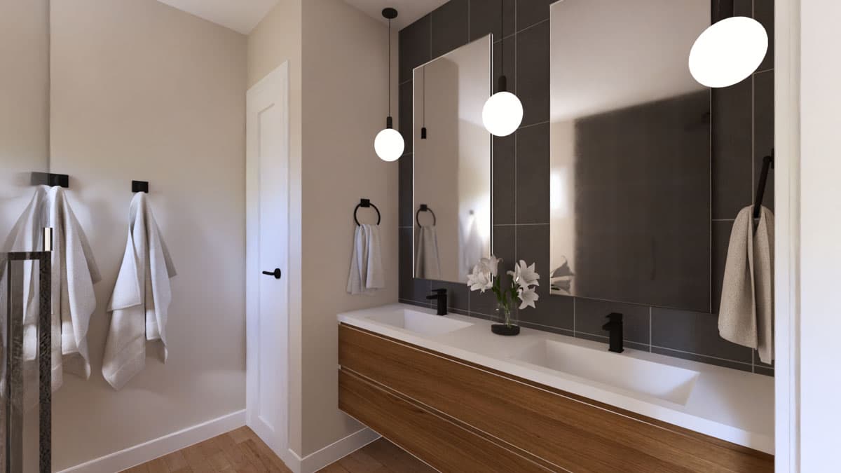 Plan 135319GRA: 3-Bed Contemporary Barndominium House Plan with 4-Car Garage - 1633 Sq Ft - Image #12 - Barndominium, Contemporary, Craftsman, Modern Farmhouse, New American, Ranch