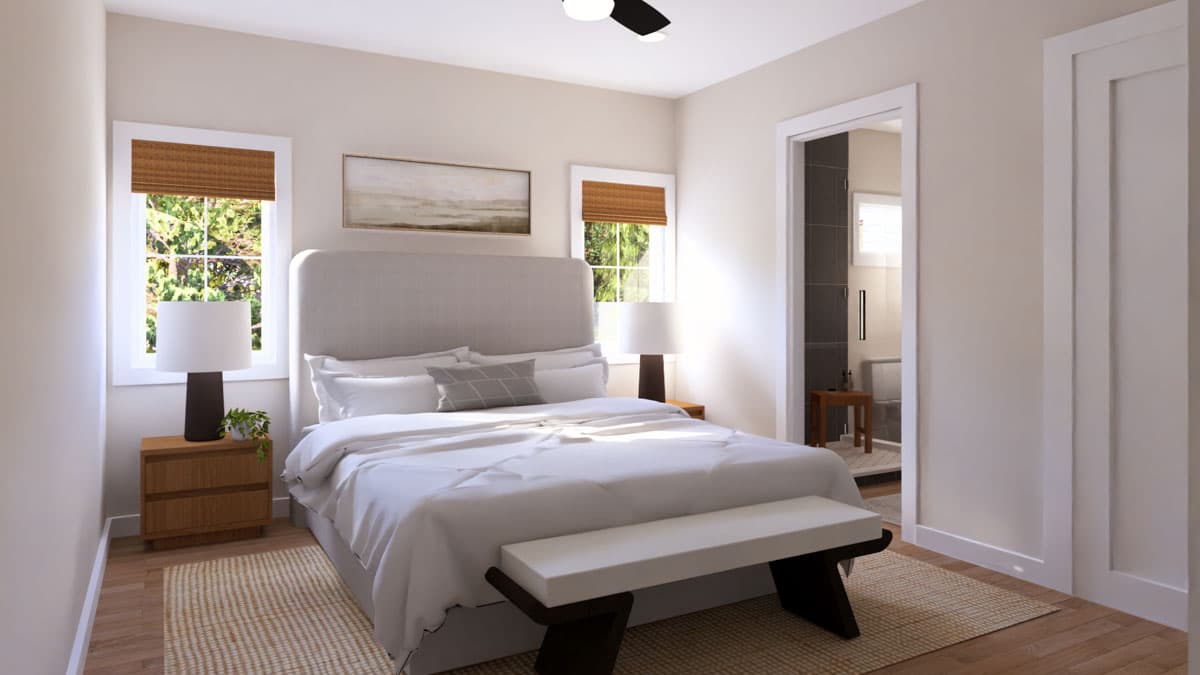 Plan 135319GRA: 3-Bed Contemporary Barndominium House Plan with 4-Car Garage - 1633 Sq Ft - Image #11 - Barndominium, Contemporary, Craftsman, Modern Farmhouse, New American, Ranch