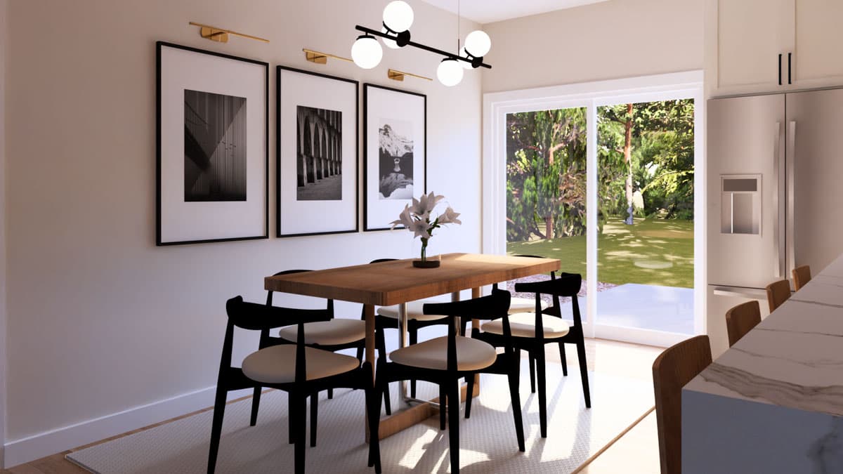 Plan 135319GRA: 3-Bed Contemporary Barndominium House Plan with 4-Car Garage - 1633 Sq Ft - Image #9 - Barndominium, Contemporary, Craftsman, Modern Farmhouse, New American, Ranch