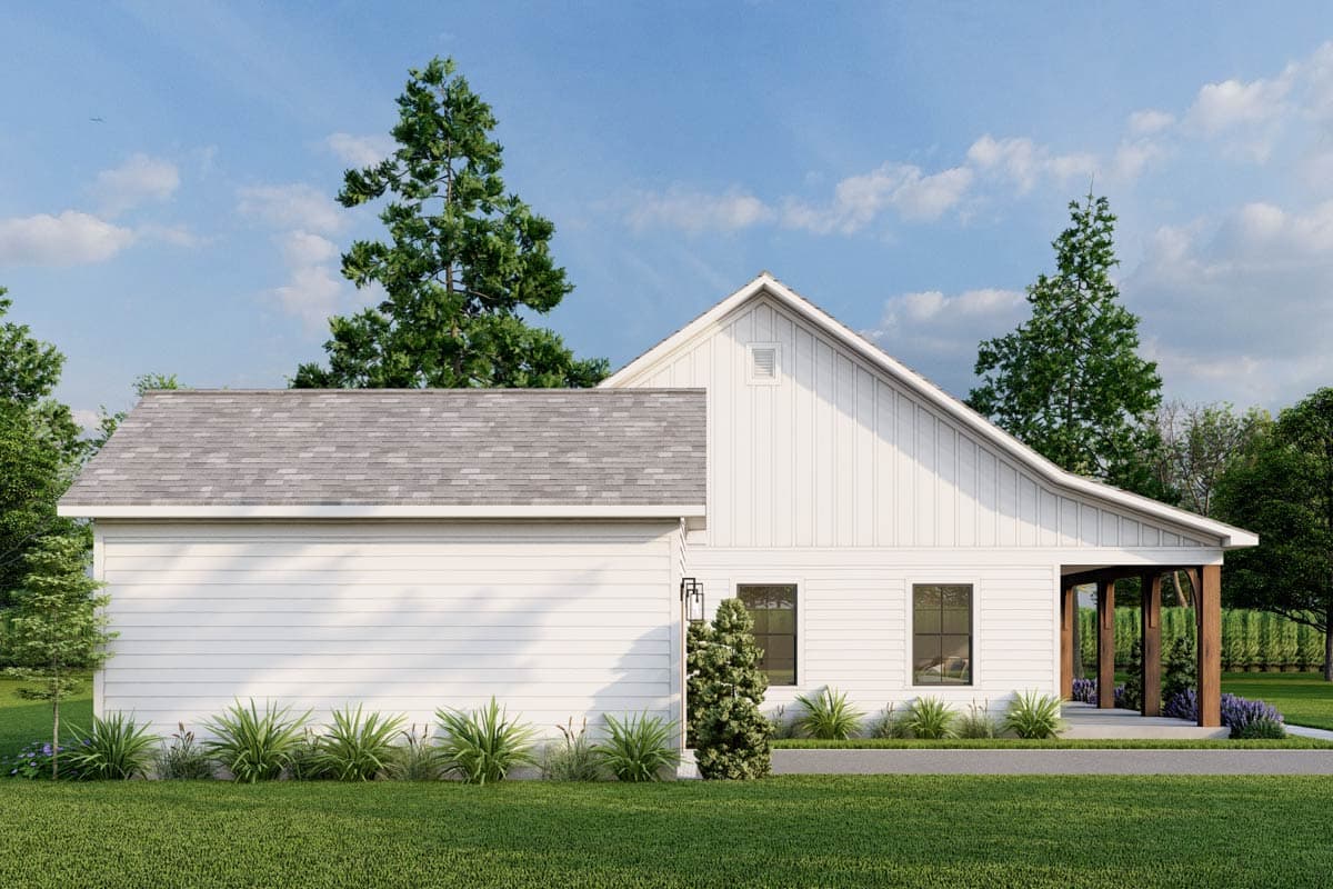 Plan 70910MK: 3-Bed Country House Plan with Covered Front Porch - 1363 Sq Ft - Image #16 - Country, Farmhouse, Ranch
