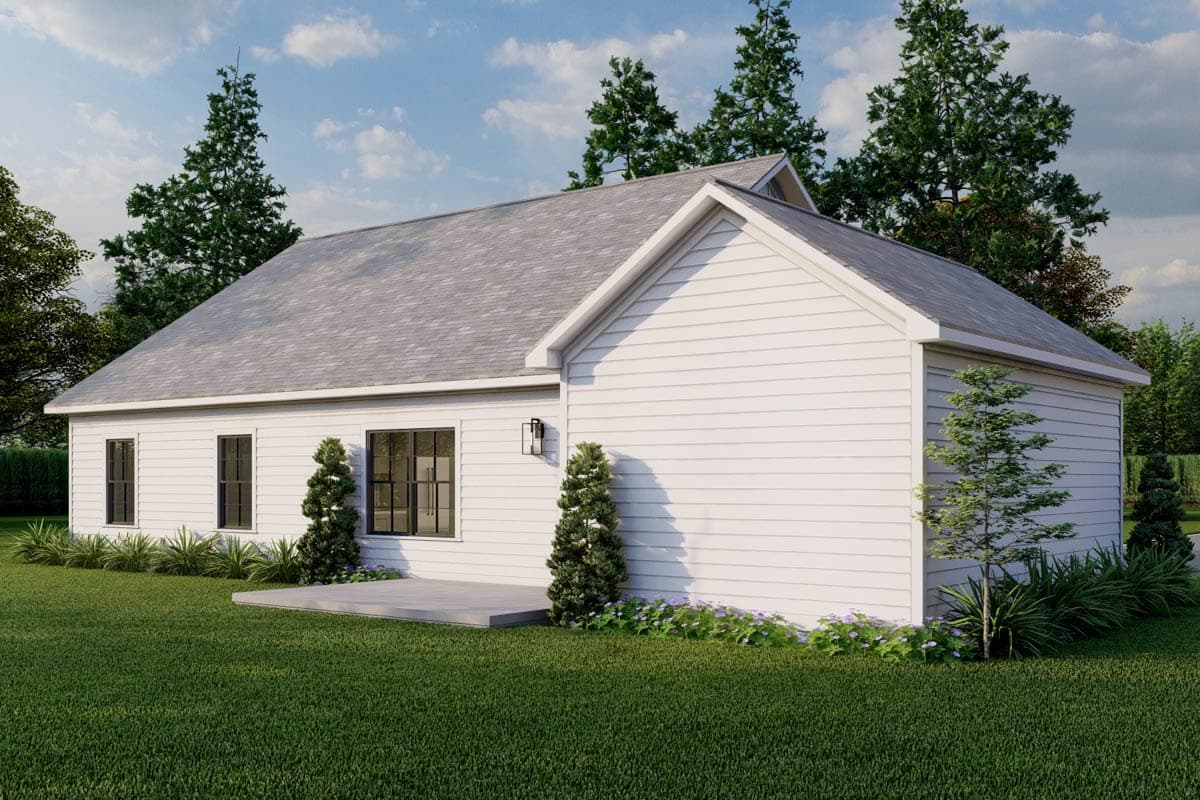 Plan 70910MK: 3-Bed Country House Plan with Covered Front Porch - 1363 Sq Ft - Image #13 - Country, Farmhouse, Ranch