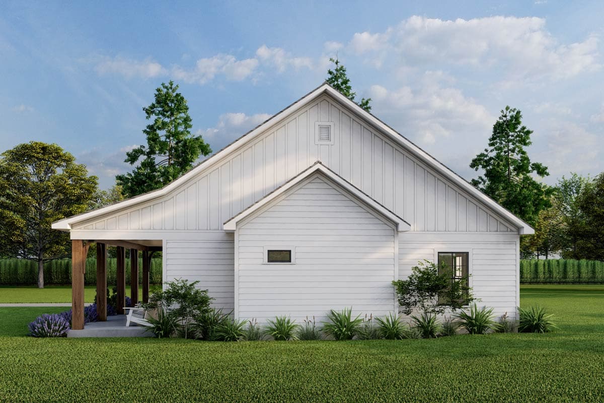 Plan 70910MK: 3-Bed Country House Plan with Covered Front Porch - 1363 Sq Ft - Image #12 - Country, Farmhouse, Ranch