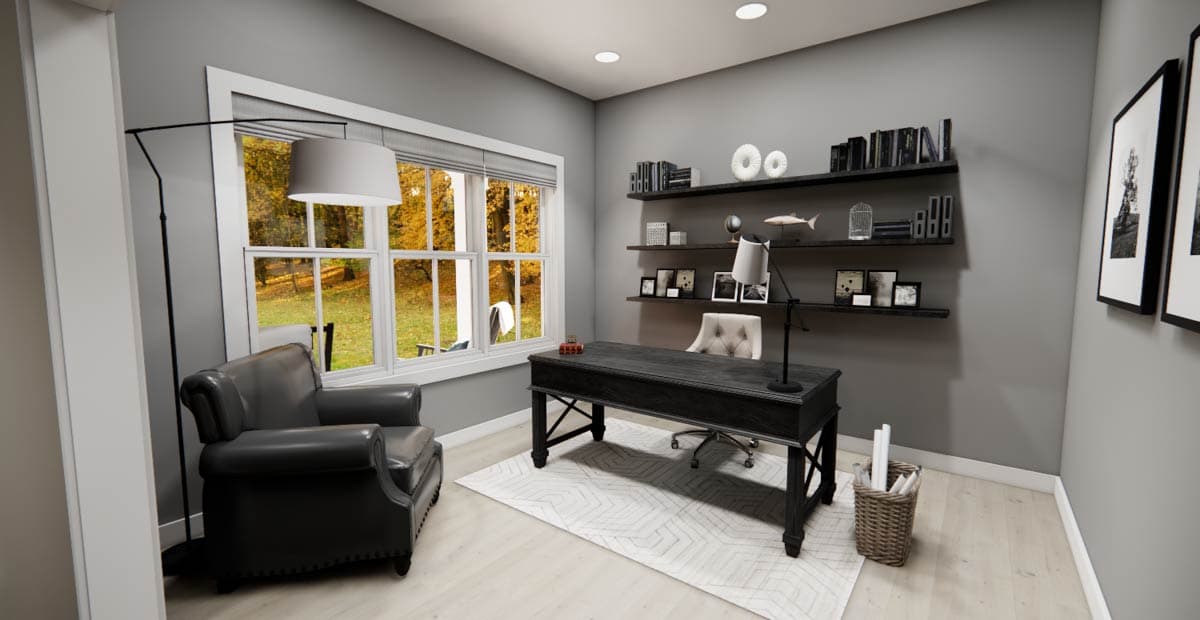 Plan 14898RK: 4-Bed Country Farmhouse Plan with Home Office - 2426 Sq Ft - Image #9 - Country, Farmhouse