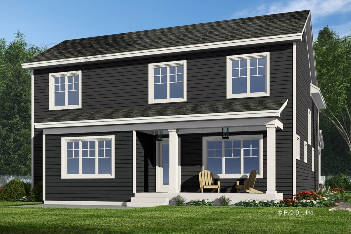 Plan 14899RK: Two-Story Traditional House Plan with 4-Bedrooms - 2426 Sq Ft - Image #7 - Country, Shingle, Traditional