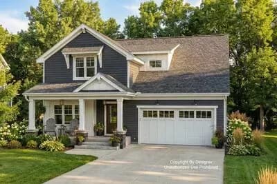 Two-Story Craftsman House Plan with Second Floor Master Suite - 2426 Sq Ft