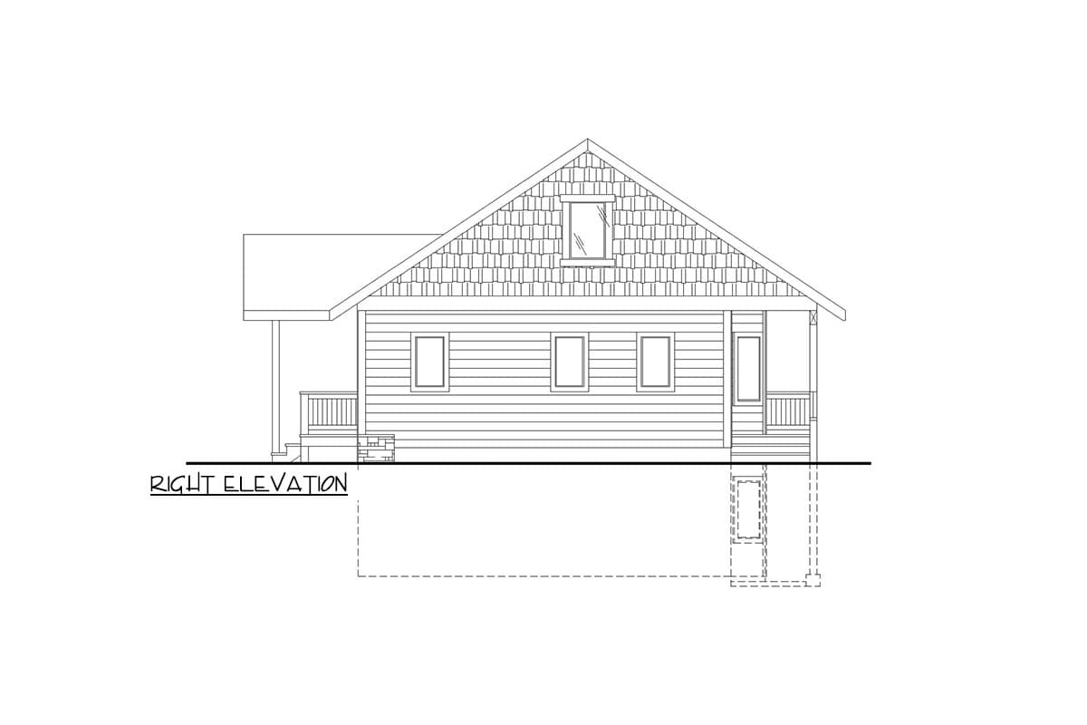 Plan 350088GH: 2-Bed Traditional House Plan with Lower Level Master Suite - 2244 Sq Ft - Image #5 - Country, Traditional