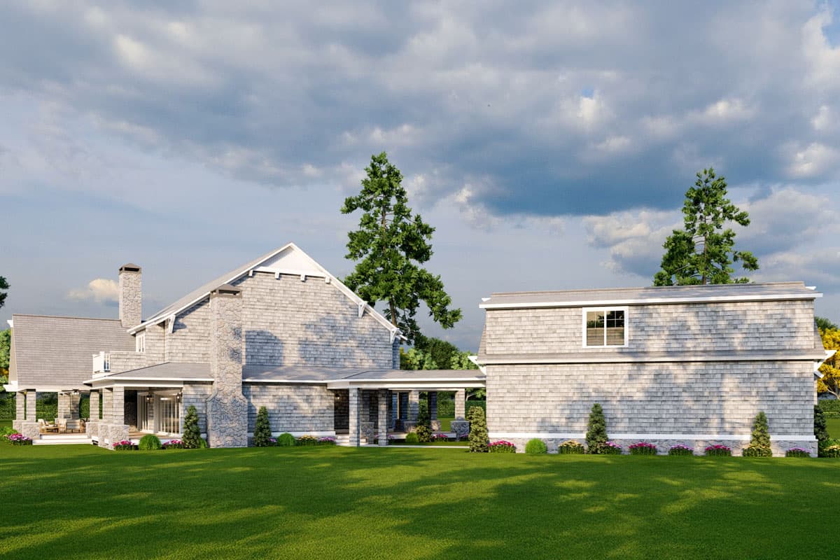 Plan 70911MK: Two-Story Shingle House Plan with Angled Garage - 5679 Sq Ft - Image #6 - Country, Craftsman, Shingle