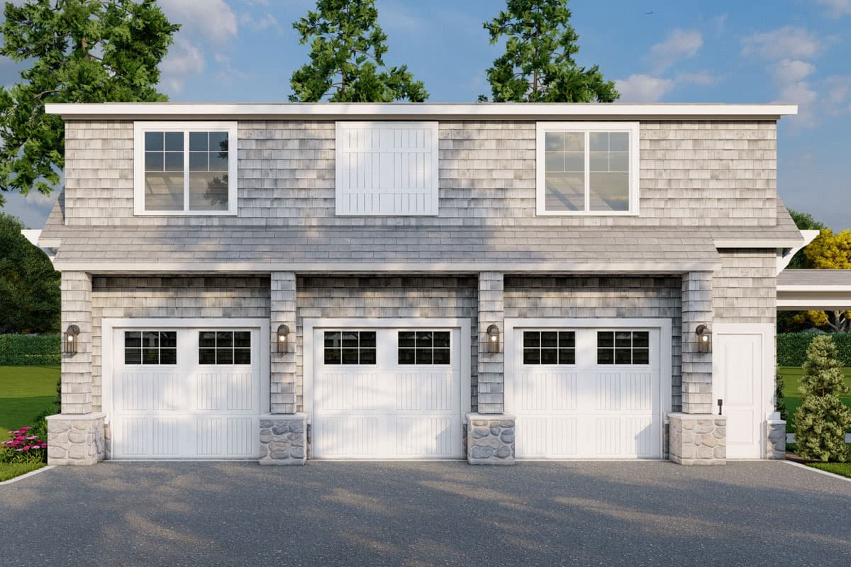 Plan 70911MK: Two-Story Shingle House Plan with Angled Garage - 5679 Sq Ft - Image #9 - Country, Craftsman, Shingle