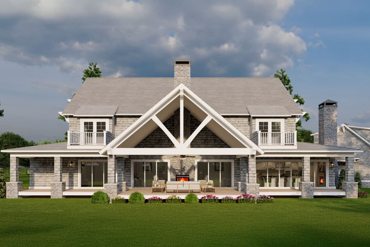 Plan 70911MK: Two-Story Shingle House Plan with Angled Garage - 5679 Sq Ft - Image #11 - Country, Craftsman, Shingle