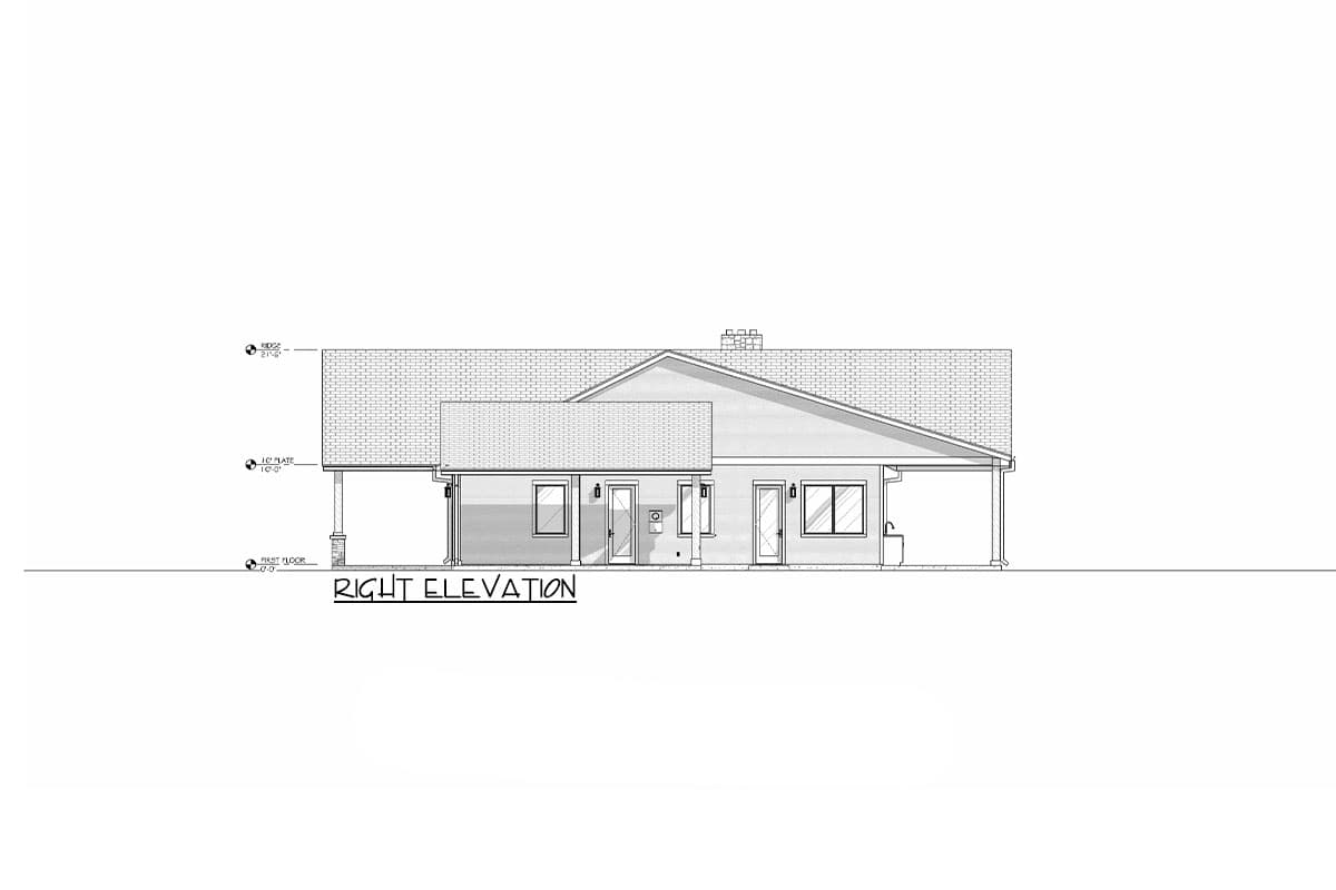 Plan 307736RAD: Single-Story Mountain House Plan with Outdoor Kitchen - 2795 Sq Ft - Image #12 - Country, Mountain, New American, Ranch, Rustic, Traditional
