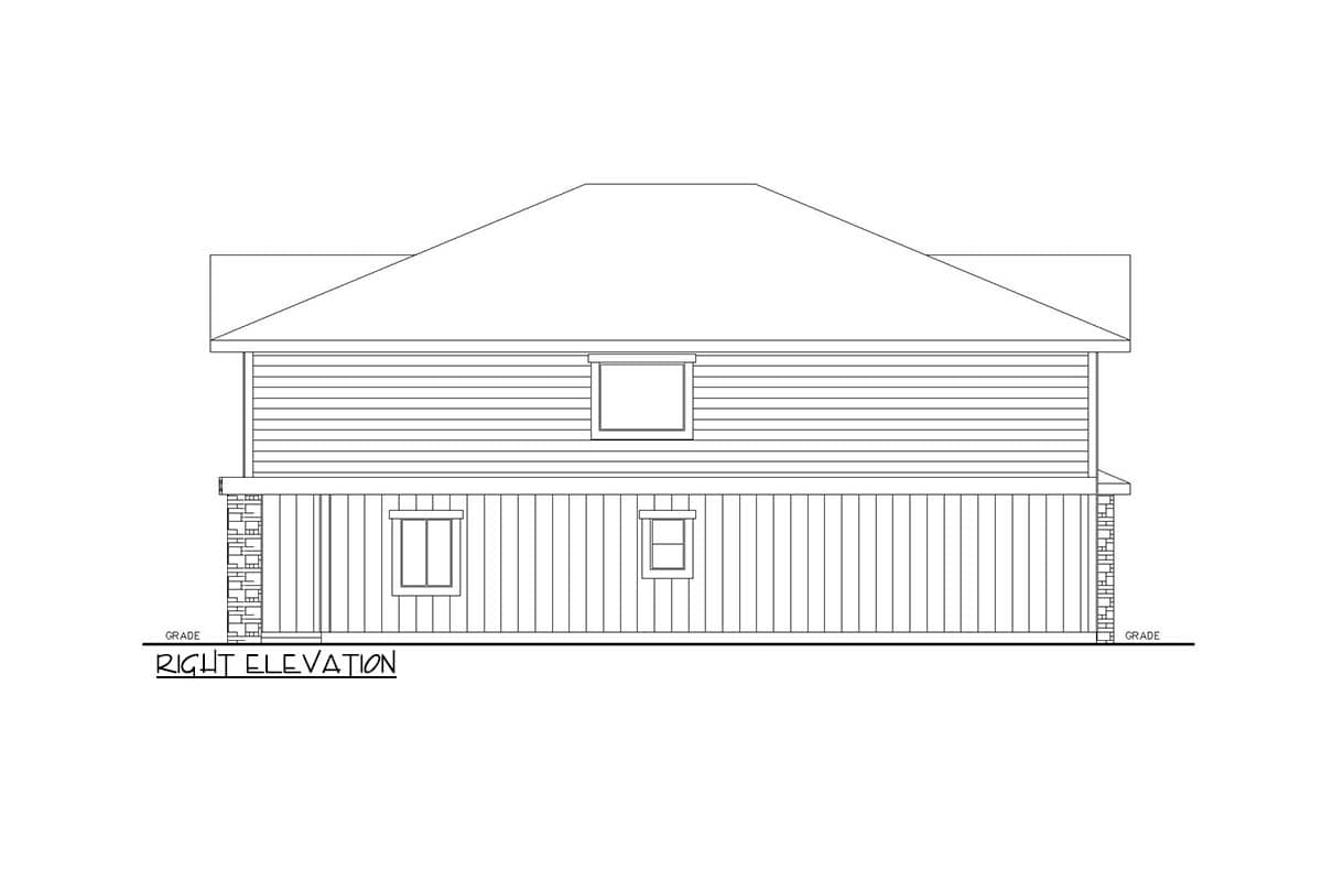 Plan 350106GH: Two-Story Duplex House Plan with 4 Bedrooms and 1543 Sq Ft Per Unit - Image #5 - Craftsman, Rustic