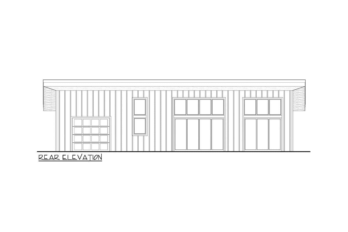 Plan 911052JVD: Single-Story Modern House Plan with Open Concept Living - 1040 Sq Ft - Image #18 - Contemporary, Modern