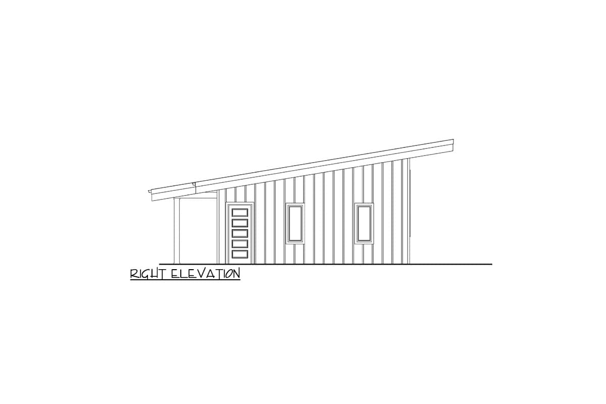 Plan 911052JVD: Single-Story Modern House Plan with Open Concept Living - 1040 Sq Ft - Image #19 - Contemporary, Modern