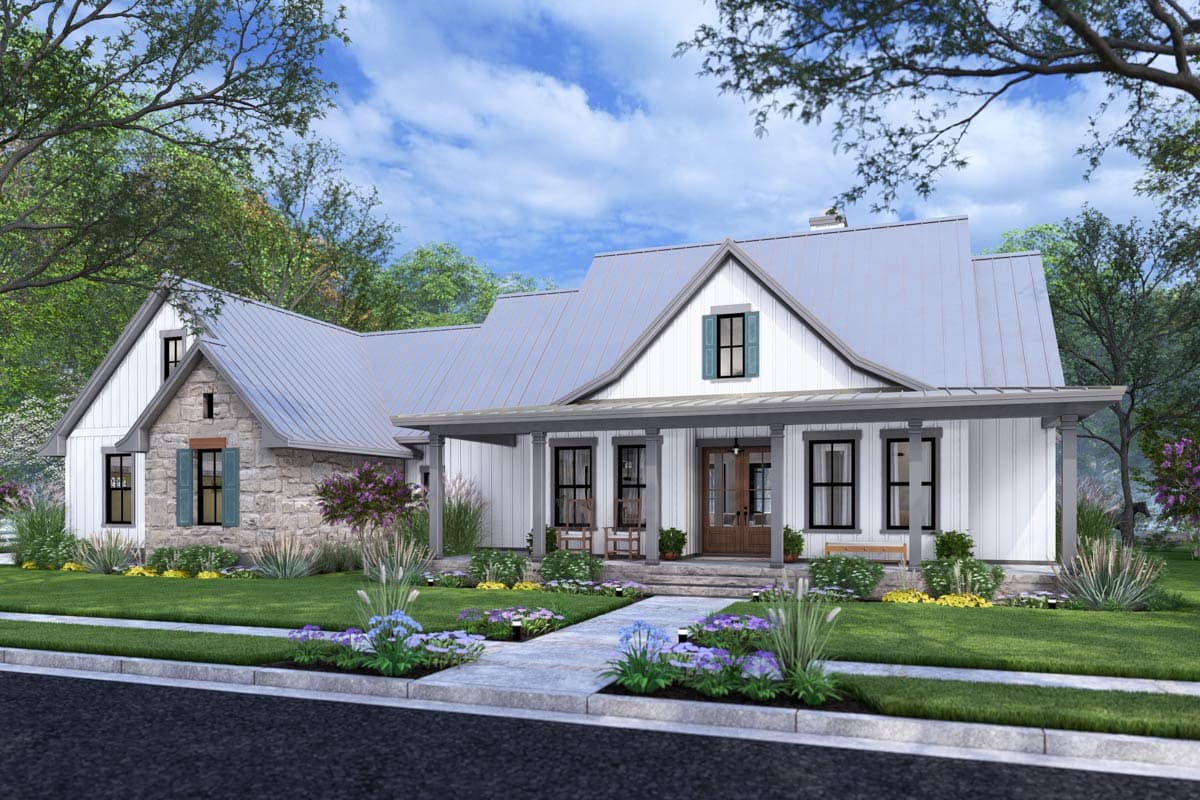 Plan 16933WG: 3-Bed Modern Farmhouse Plan with Vaulted Family Room - 2093 Sq Ft - Image #5 - Country, Farmhouse, Modern Farmhouse, New American