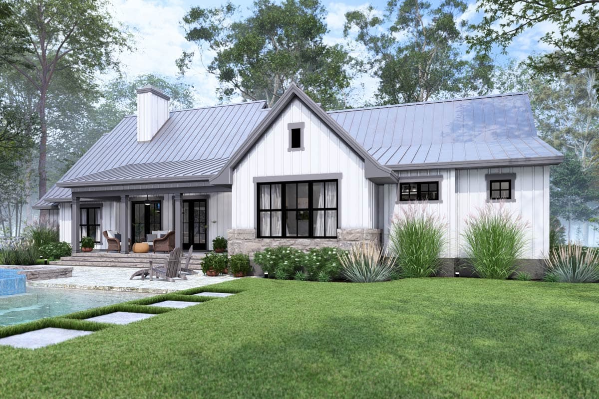 Plan 16933WG: 3-Bed Modern Farmhouse Plan with Vaulted Family Room - 2093 Sq Ft - Image #10 - Country, Farmhouse, Modern Farmhouse, New American