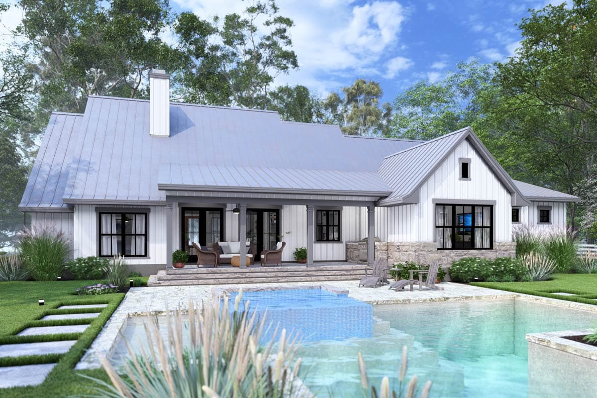 Plan 16933WG: 3-Bed Modern Farmhouse Plan with Vaulted Family Room - 2093 Sq Ft - Image #12 - Country, Farmhouse, Modern Farmhouse, New American